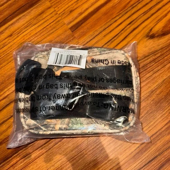 Camo Crossbody Bag with Orange Zipper - Picture 2 of 4